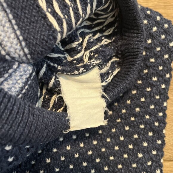 Men's VTG Jantzen Knit Sweater SZ LARGE Blue USA Made Retro Grandpa - Picture 9 of 11